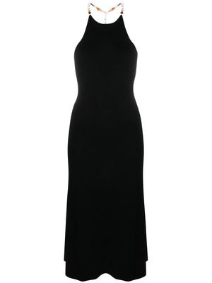 Maje sleeveless knitted maxi dress - Black