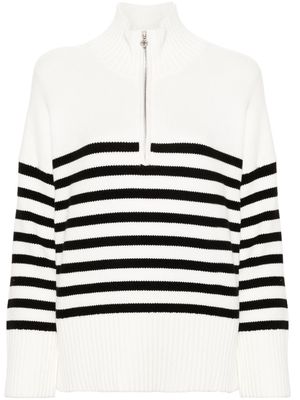Maje striped chunky-knit jumper - White