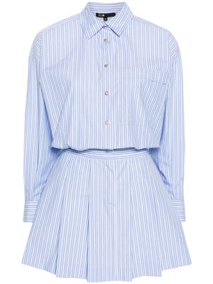 Maje striped cotton shirtdress - Blue