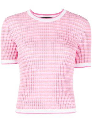Maje striped knitted top - Pink