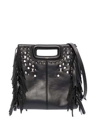 Maje stud-embellished M tote bag - Black