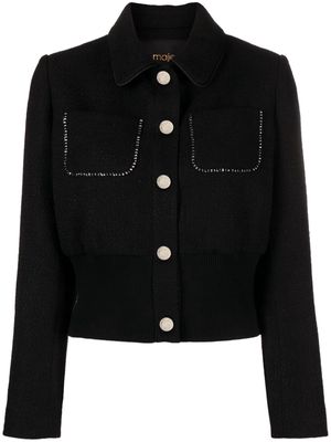 Maje tailored tweed jacket - Black