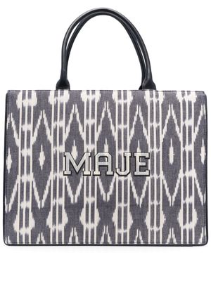 Maje Tie-Dye Canvas tote bag - Blue