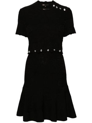 Maje trompe-l'oeil jacquard minidress - Black