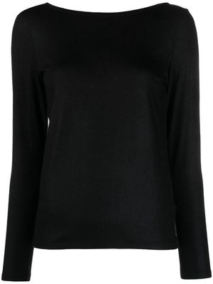Majestic Filatures boat-neck long-sleeved T-shirt - Black