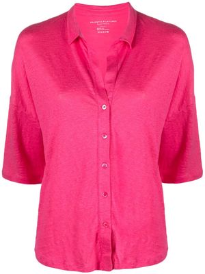 Majestic Filatures linen-blend fine-knit top - Pink