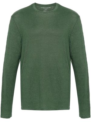Majestic Filatures mélange linen-blend T-shirt - Green