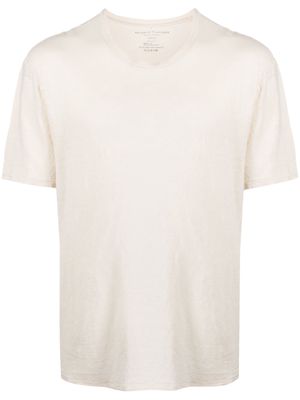 Majestic Filatures round-neck linen T-shirt - Neutrals