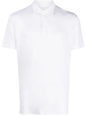 Majestic Filatures short-sleeve linen polo shirt - White