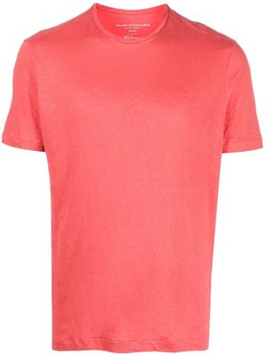 Majestic Filatures short-sleeved linen T-shirt - Red