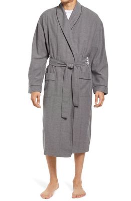 Majestic International Citified Cotton Robe in Light Charcoal