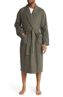 Majestic International Citified Cotton Robe in Olive