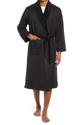 Majestic International Fleece Lined Robe in Black