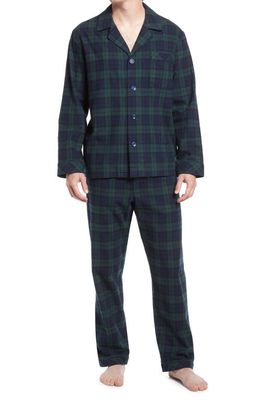 Majestic International Hearthside Flannel Pajamas in Blackwatch 