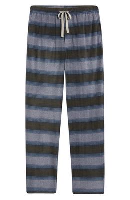 Majestic International Line Up Cotton Lounge Pants in Charcoal Stripe