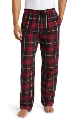 Majestic International Plaid Cotton Flannel Pajama Pants in Cherry