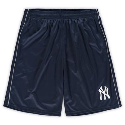 MAJESTIC Men's Fanatics Branded Navy New York Yankees Big & Tall Mesh Shorts