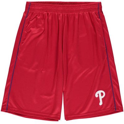 MAJESTIC Men's Fanatics Branded Red Philadelphia Phillies Big & Tall Mesh Shorts