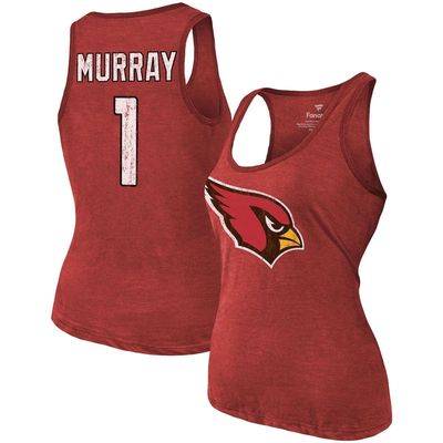 Majestic Threads Women's Fanatics Branded Heathered Cardinal Arizona Cardinals Name & Number Tri-Blend Tank Top