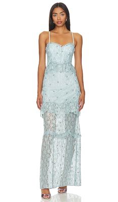 MAJORELLE Aisling Gown in Baby Blue