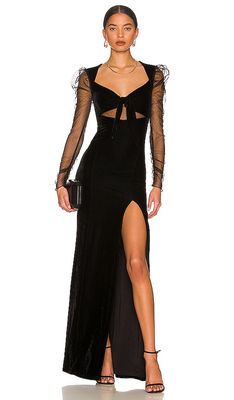 MAJORELLE Maya Gown in Black