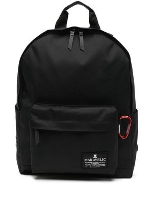 Makavelic logo-patch backpack - Black