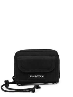 Makavelic logo zipped wallet - Black