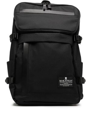 Makavelic multiple patch pockets logo-detail backpack - Black