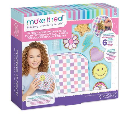 Make It Real Fashion Pouch w/ Patches - 9pc