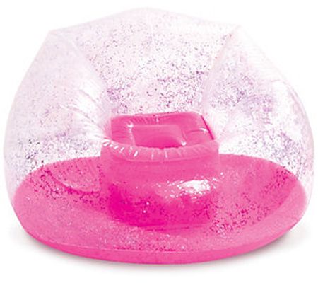 Make It Real Pink Confetti Inflatable Chair