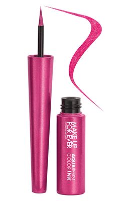 MAKE UP FOR EVER Aqua Resist Color Ink 24HR Waterproof Liquid Eyeliner in 10 - Pink Blaze
