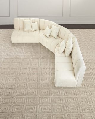 Malia Channel-Tufted Sectional Sofa