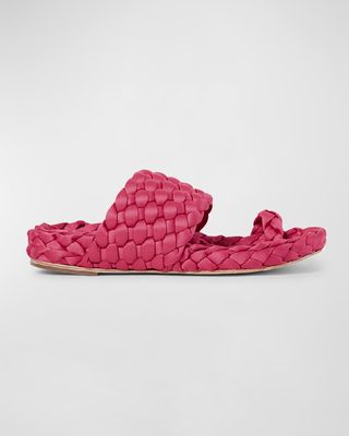 Malka Braided Toe-Ring Slide Sandals