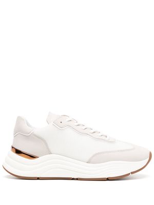 Mallet crocodile-effect leather sneakers - White