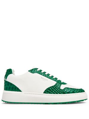 Mallet embossed-panelling leather sneakers - White