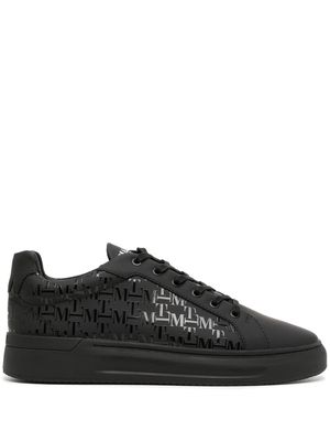 Mallet Grid Mono Midnight leather sneakers - Black