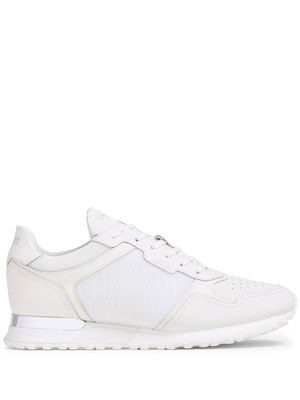 Mallet mesh-panelling leather sneakers - White