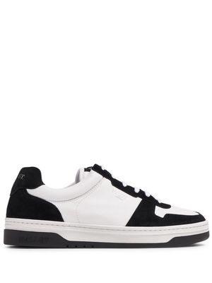 Mallet panelled lace-up sneakers - White