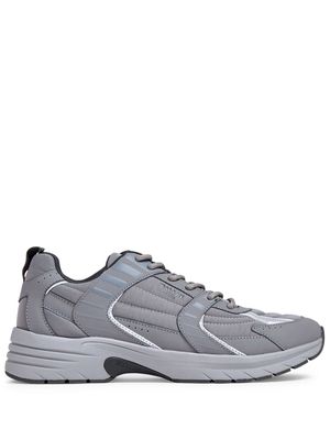 Mallet panelled nubuck leather sneakers - Grey