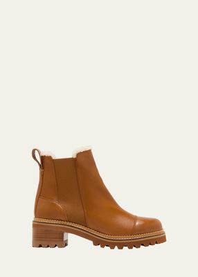 Mallory Leather Shearling Chelsea Booties
