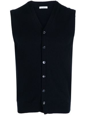 Malo button-up knitted vest - Blue