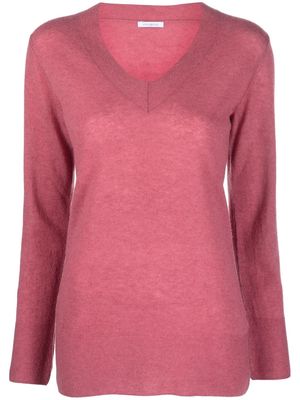 Malo cashmere-blend V-neck jumper - Pink