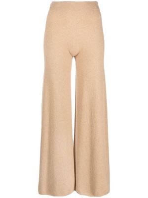 Malo cashmere high-waist wide-leg trousers - Neutrals