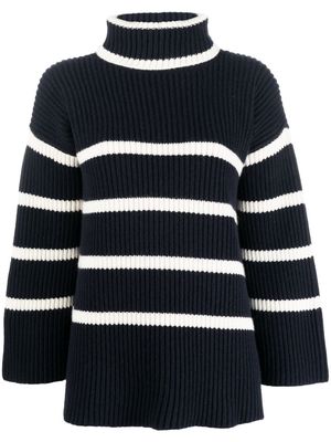 Malo cashmere stripe-print jumper - Blue