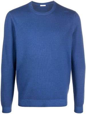 Malo crew-neck virgin wool jumper - Blue