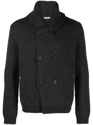 Malo double-breasted knitted peacoat - Grey