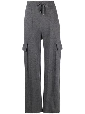 Malo fine-knit cargo trousers - Grey