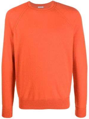 Malo fine-knit round-neck jumper - Orange