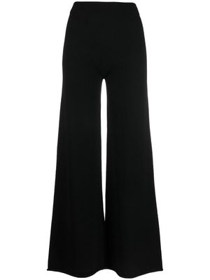 Malo flared cashmere trousers - Black