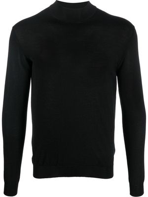 Malo high neck knitted sweater - Black